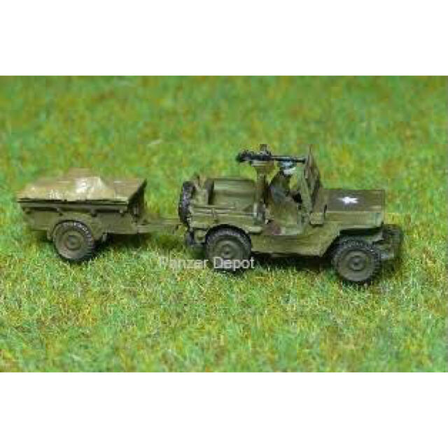 1/144 完成品 LVT-4 Jeep Willys セット エンタメ/ホビーのおもちゃ/ぬいぐるみ(模型/プラモデル)の商品写真