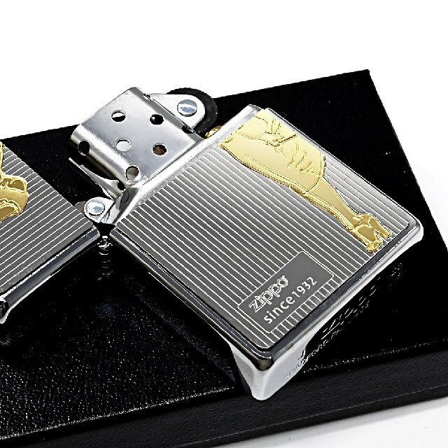 zippo ジッポー ウインディガール SILVER PLATE レトロ レア - 通販
