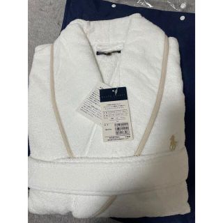 ラルフローレン(Ralph Lauren)のRALPH LAUREN ラルフローレン　バスローブ　M ベージュライン(ルームウェア)