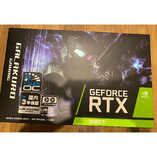 超美品の 中古品 RTX3060Ti LHR GG-RTX3060Ti 玄人志向 PCパーツ - www