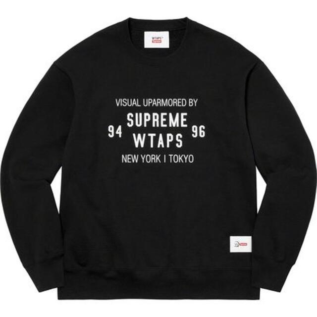 XXL 21FW Supreme WTAPS Crewneck Black