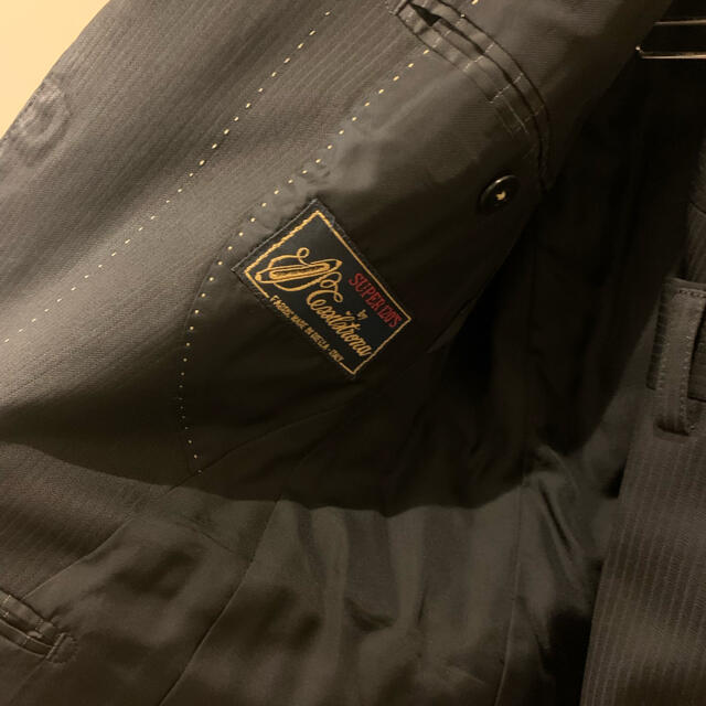 COMME CA MEN(コムサメン)のスーツ　メンズ　黒　ストライプ　フォーマル メンズのスーツ(スラックス/スーツパンツ)の商品写真