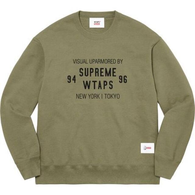 Supreme(シュプリーム)の評価多数！XXL Supreme WTAPS Crewneck Olive メンズのトップス(スウェット)の商品写真