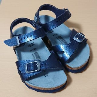 ビルケンシュトック(BIRKENSTOCK)の【15cm】ビルケンシュトック サンダル メタリックブルー(サンダル)