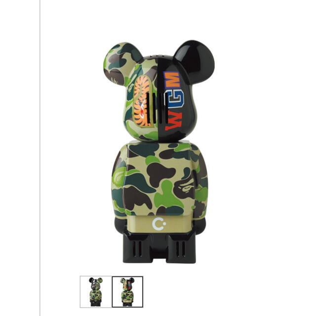 A BATHING APE(アベイシングエイプ)のcleverin BE@RBRICK ABC CAMO SHARK ハンドメイドのおもちゃ(フィギュア)の商品写真