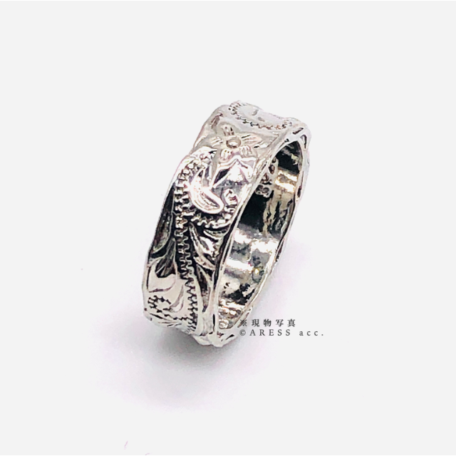 ハワイアンジュエリー リング 太め ノンアレルギー シルバー925 22号 指輪 レディースのアクセサリー(リング(指輪))の商品写真