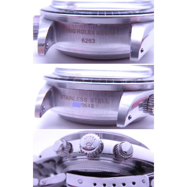 ROLEX(ロレックス)の専用　6263 ビンテージBIG黒ダイヤル 7750 修理用 部品一式 メンズの時計(腕時計(アナログ))の商品写真