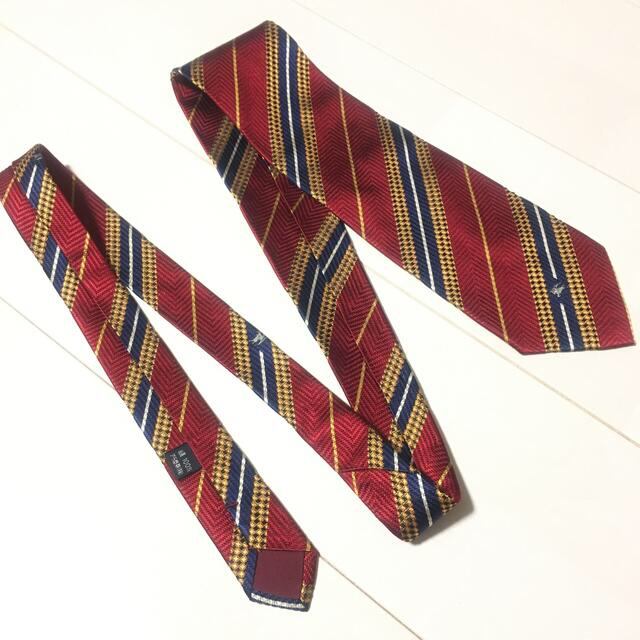 BURBERRY - 美品☆バーバリーズ ヴィンテージ ネクタイ 赤 BURBERRY - 美品☆バーバリーズ ヴィンテージ ネクタイ 赤
