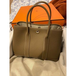 エルメス(Hermes)のmiwa様-エルメス ガーデンパーティETOUPE 30cm(ハンドバッグ)