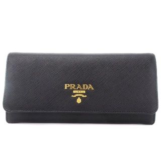 プラダ(PRADA)のプラダ サフィアーノ 1MH132 長財布 ダブルホック パスケース付き レザー(長財布)