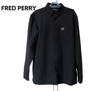 フレッドペリー(FRED PERRY)の【美品】フレッドペリー コーチジャケット ブルゾン ブラック Lサイズ(ブルゾン)