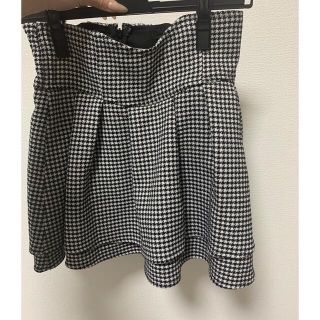 ミシェルマカロン 美脚ハイウエスト千鳥柄スカート