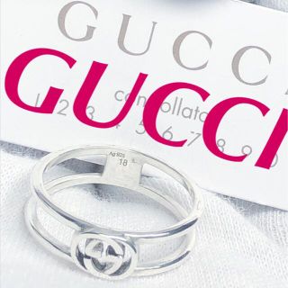 グッチ(Gucci)の訳有り❗️美品　GUCCI インターロッキングリング　指輪　17号(リング(指輪))