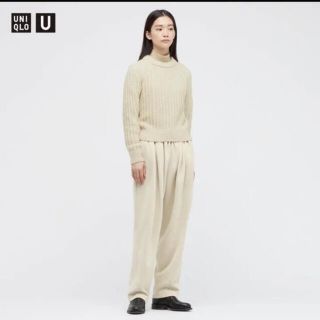 ユニクロ(UNIQLO)のUNIQLO U スウェットギャザーパンツ　S(カジュアルパンツ)