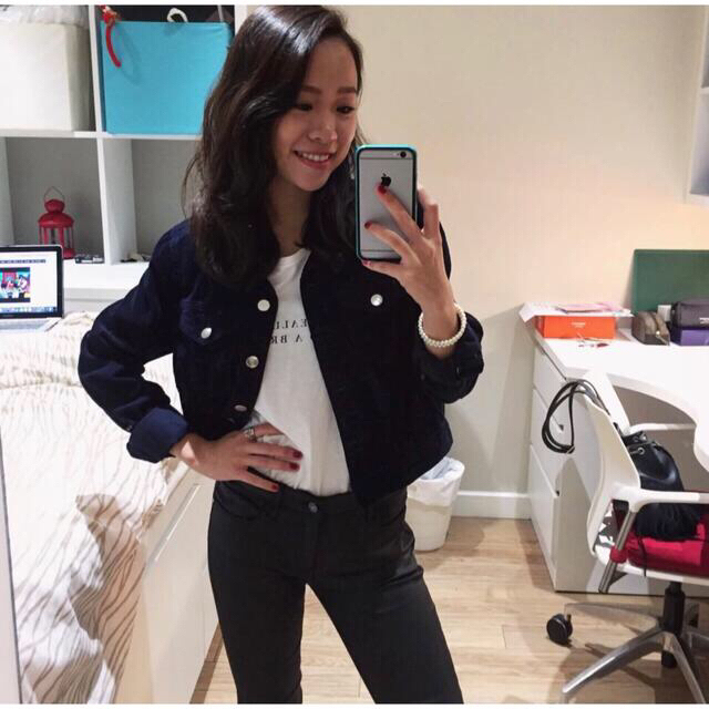 FOREVER 21(フォーエバートゥエンティーワン)のNavy blue jacket レディースのジャケット/アウター(テーラードジャケット)の商品写真