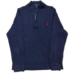 ポロラルフローレン(POLO RALPH LAUREN)のポロ ラルフローレン ハーフジップ スウェット ネイビー 刺繍ポニー(トレーナー/スウェット)