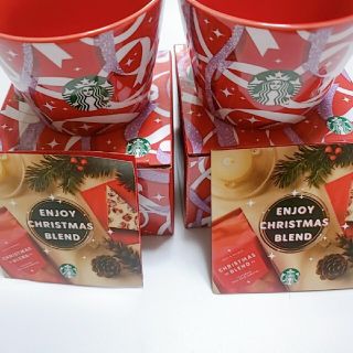 スターバックスコーヒー(Starbucks Coffee)のスターバックス　Starbucks ミニカップ　2点セット　クリスマス(グラス/カップ)