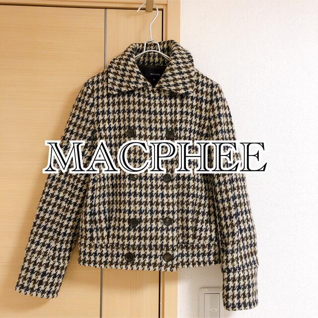 2 マカフィー MACPHEE トゥモローランド コート ショート 千鳥格子