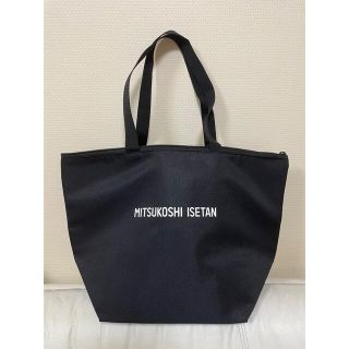 イセタン(伊勢丹)の伊勢丹 保冷バッグ エコバッグ ISETAN 黒 ブラック 舟形トート(エコバッグ)