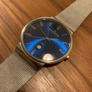 スカーゲン(SKAGEN)の【ジャンクにて特価】SKAGEN  スカーゲン  J355XLSSN  青文字盤(腕時計(アナログ))