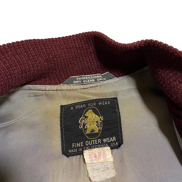 Golden Bear(ゴールデンベア)の60s Golden Bear ゴールデンベア スタジャン 袖レザー メルトン メンズのジャケット/アウター(スタジャン)の商品写真