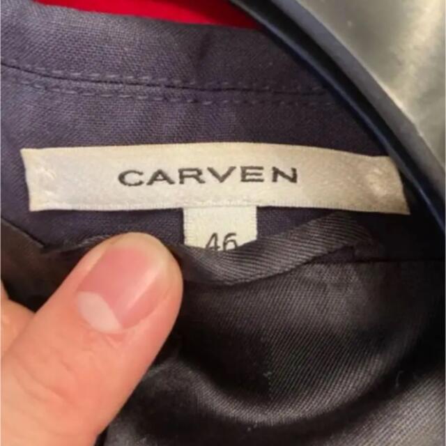 CARVEN(カルヴェン)のCARVEN カルヴェン 美品 バイカラー ミドルロングジャケット メンズのジャケット/アウター(テーラードジャケット)の商品写真