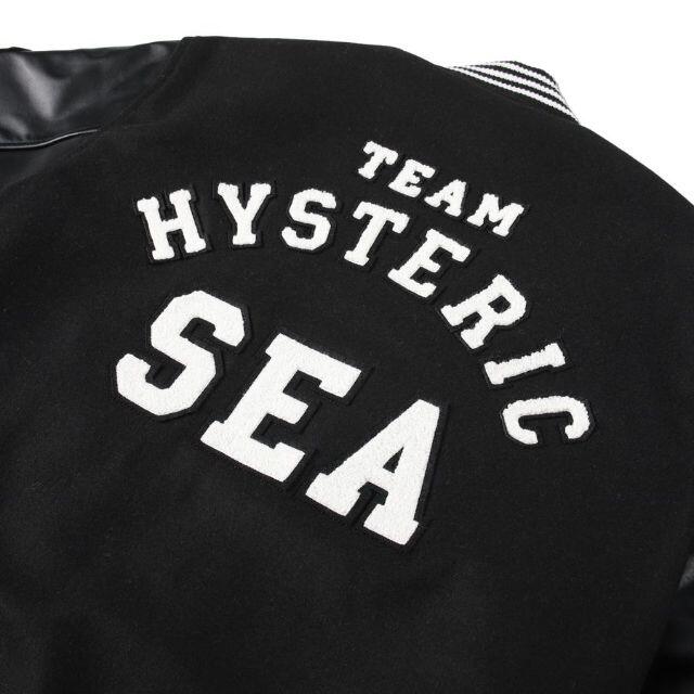 HYSTERIC GLAMOUR(ヒステリックグラマー)のHYSTERIC GLAMOUR x wind and sea スタジャン 黒 メンズのジャケット/アウター(スタジャン)の商品写真