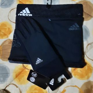 アディダス(adidas)の新品☆adidasネックウォーマーとメンズ手袋のセット(ネックウォーマー)