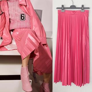 エムエムシックス(MM6)の【新品】MM6 MaisonMargiela ピンク プリーツ スカート(ロングスカート)