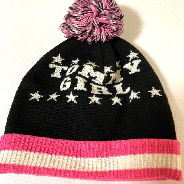 tommy girl(トミーガール)の★tommy girl★ポンポンニット帽（黒系） レディースの帽子(ニット帽/ビーニー)の商品写真