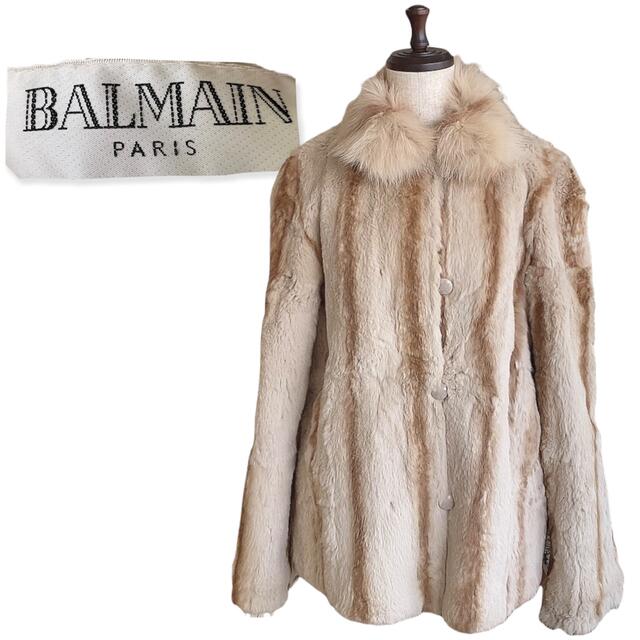 BALMAIN フォックス ファーコート ジャケットの通販 by miina select *｜バルマンならラクマ - 美品 BALMAIN リバーシブル シルク お得安い