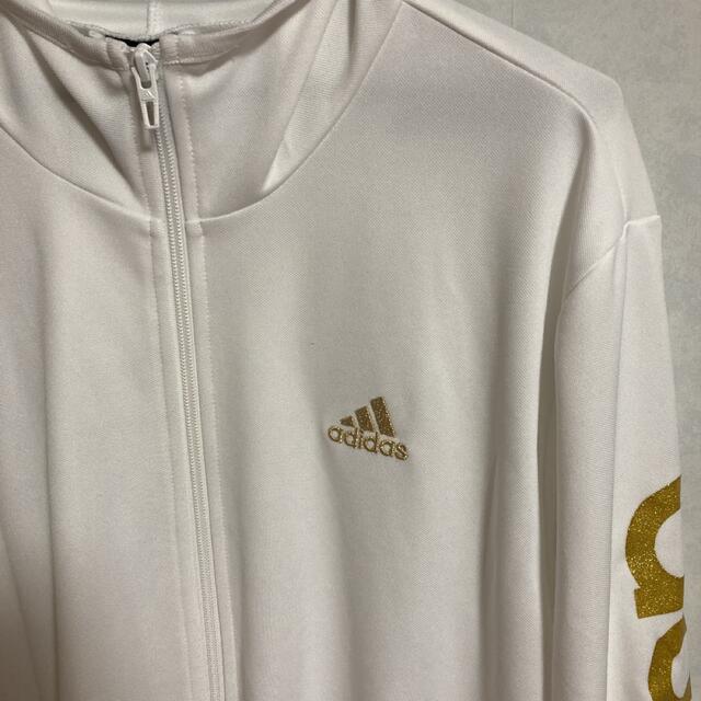 adidas(アディダス)のアディダス　ジップアップパーカー　白　 メンズのトップス(パーカー)の商品写真