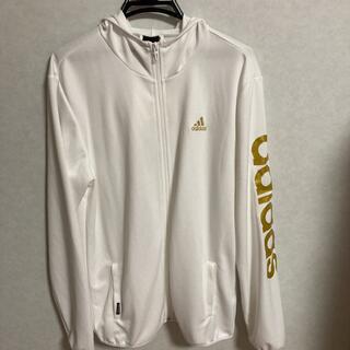 アディダス(adidas)のアディダス　ジップアップパーカー　白　(パーカー)