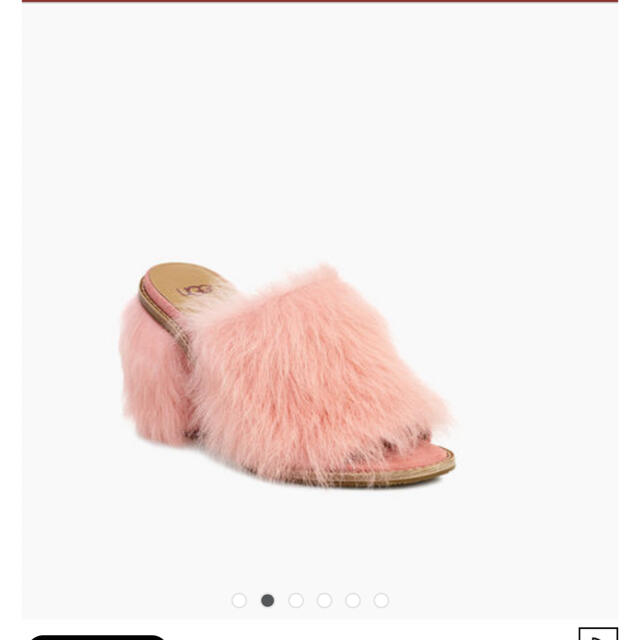 完売希少UGG ROSA FLUFF HEELローザフラッフヒールファーサンダル