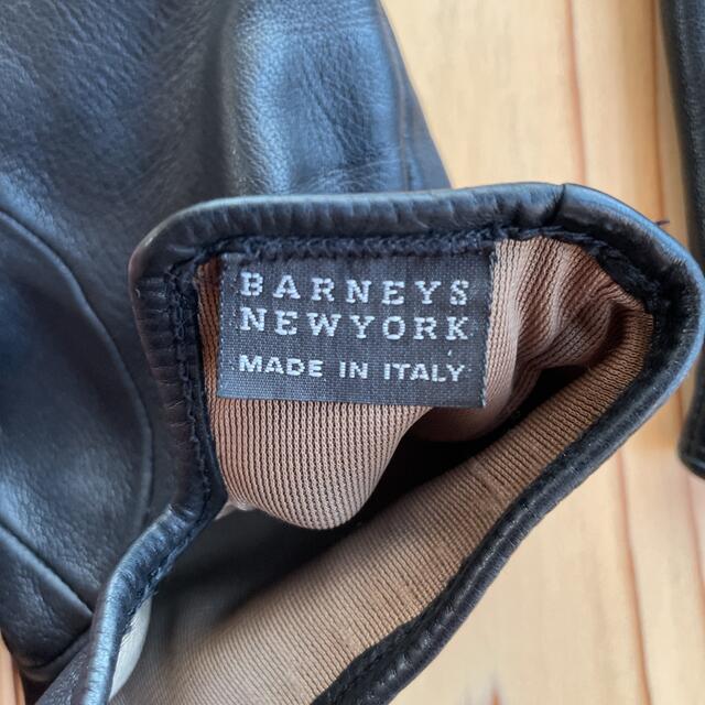 BARNEYS NEW YORK(バーニーズニューヨーク)のバーニーズニューヨーク　革手袋　グローブ　ブラック メンズのファッション小物(手袋)の商品写真