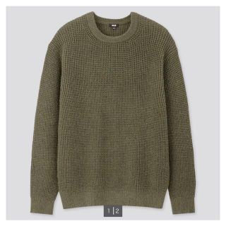 ユニクロ(UNIQLO)のユニクロ　UNIQLO ミドルゲージワッフルクルーネックセーター（長袖）(ニット/セーター)