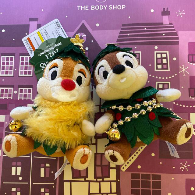 ディズニーランド チップとデール ぬいぐるみバッジ クリスマス 2021