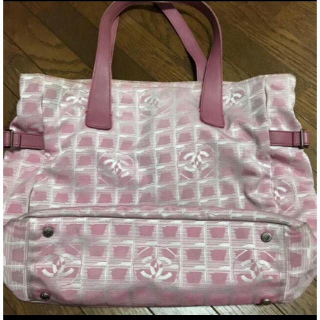 CHANEL　ニュートラベルライン　トートバック　ピンク