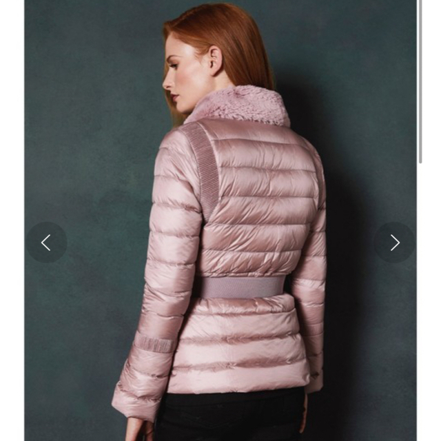 TED BAKER ファー付き ダウンジャケット ベルト グレー 送料当店負担