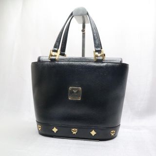 エムシーエム(MCM)のMCM エムシーエム ハンドバッグ レザー ゴールド金具 ブラック(ハンドバッグ)