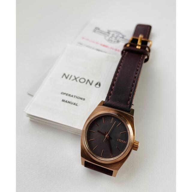 【電池新品の美品】NIXONのTIMETELLER ホワイトのレザーベルト☆