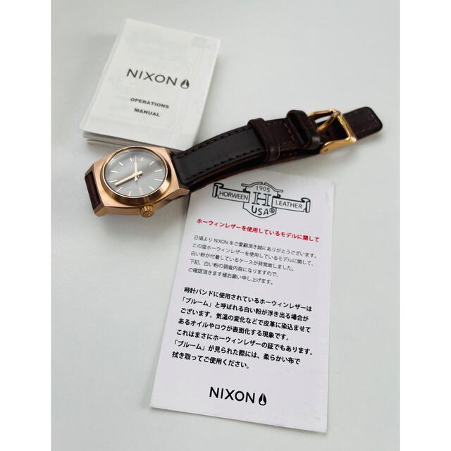 【電池新品の美品】NIXONのSMALL TIME TELLER レザーベルト☆ 【電池新品の美品】NIXONのTIMETELLER ホワイトのレザーベルト☆