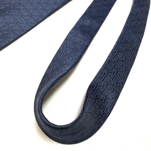 ☆極美品 試着程度☆ディオール トロッター柄 ネクタイ(ネイビー ☆極美品 試着程度☆ディオール トロッター柄 ネクタイ(ネイビー