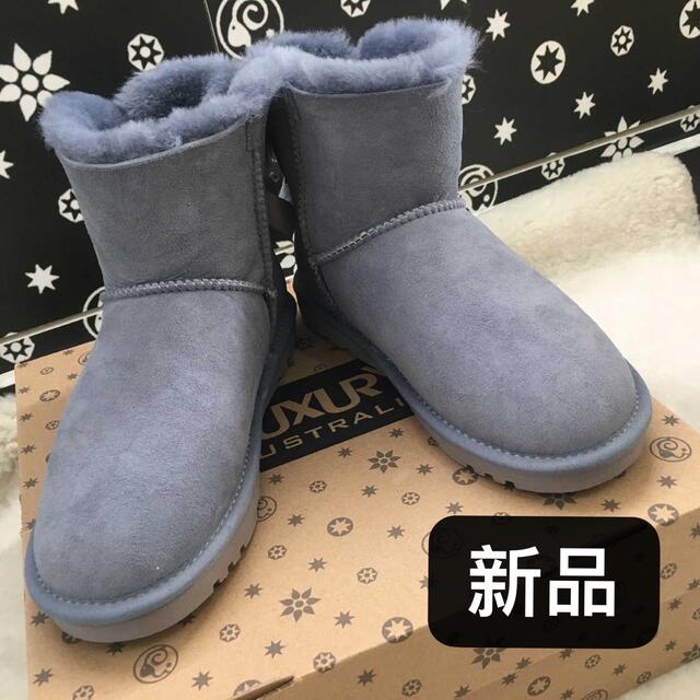 ななのパンプス【極美品?】UGG 23cm ショートブーツ グレー リボン付き