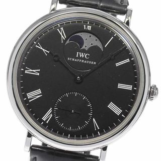 インターナショナルウォッチカンパニー(IWC)の☆良品【IWC SCHAFFHAUSEN】IWC ヴィンテージ ポートフィノ ムーンフェイズ cal.9880 IW544801 手巻き メンズ 【2210】【ev20】(腕時計(アナログ))