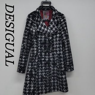 デシグアル(DESIGUAL)の【アダルトな女性♡】デシグアル　厚手　ロングコート　レディース　L　ブラック(ロングコート)