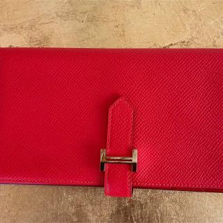 極美品★正規品 HERMES エルメス べアン スフレ 二つ折り 長財布 ピンク 【60％OFF】