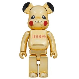 メディコムトイ(MEDICOM TOY)のBE@RBRICK ピカチュウ GOLD CHROME Ver.1000%(キャラクターグッズ)