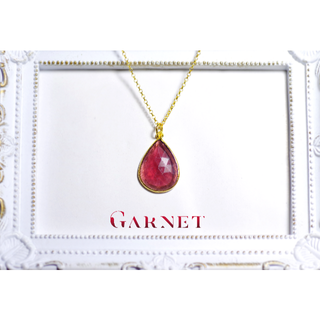 New『Garnet』の世界でひとつの天然石ネックレスsv925 + 22kgf(ネックレス)