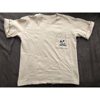 ミッキー 古着 Tシャツ ベージュ(Tシャツ(半袖/袖なし))